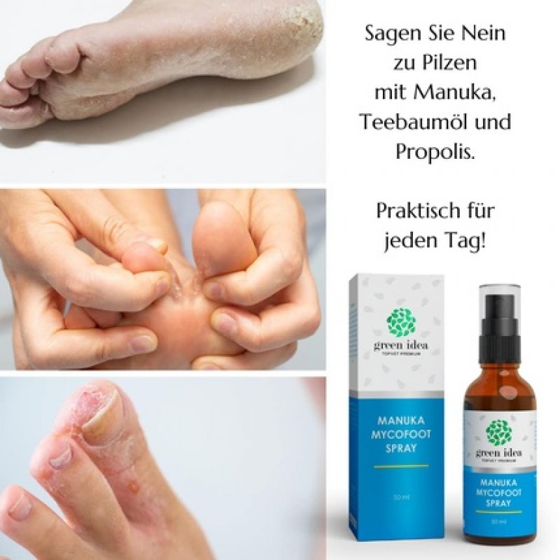 Green Idea Manuka Foot Spray Mycofoot Spray with Tea Tree and Propolis 50ml