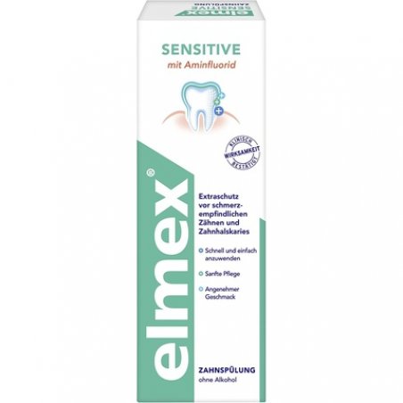 Elmex Sensitive Mouthwash 100ml - Extra Protection Against Sensitive Teeth - Alcohol-Free - Travel Size