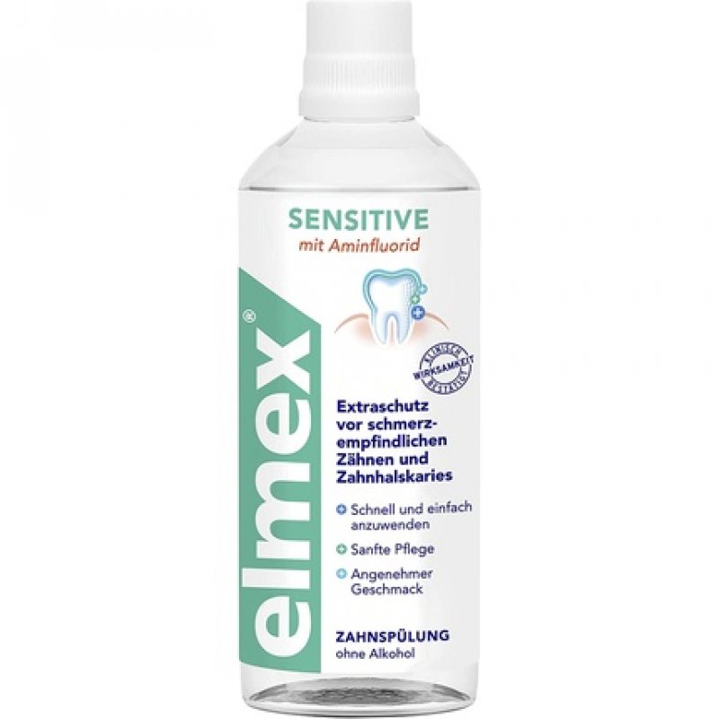 Elmex Sensitive Mouthwash 100ml - Extra Protection Against Sensitive Teeth - Alcohol-Free - Travel Size