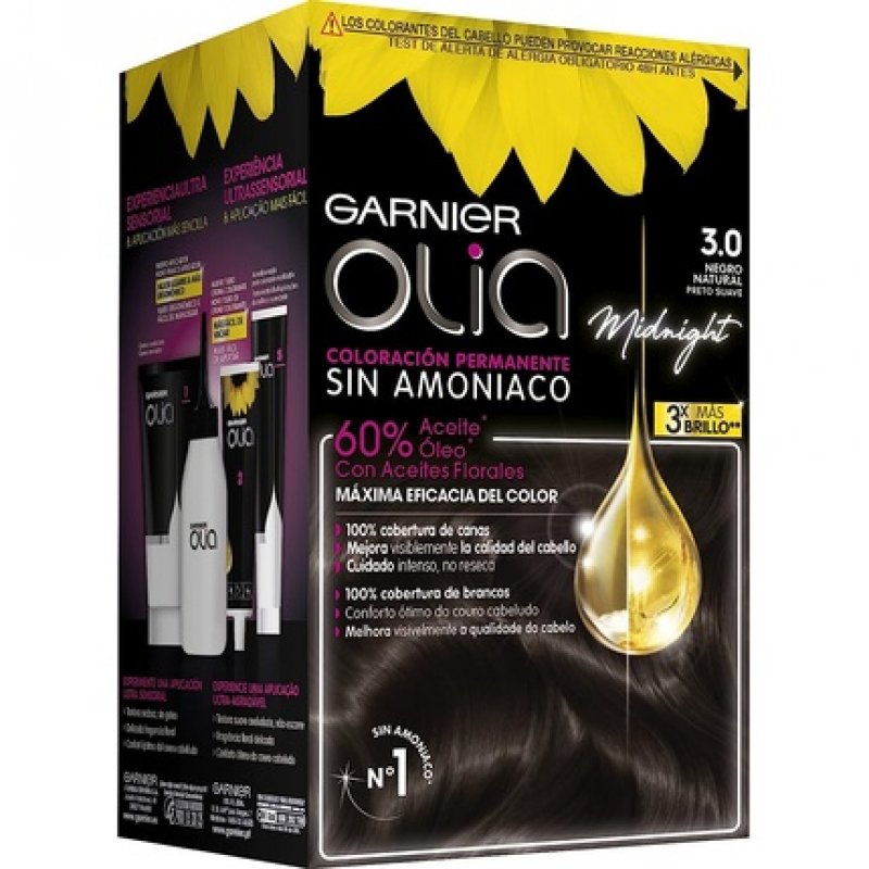 Garnier Olia Permanent Hair Color with Natural Floral Oils No Ammonia - Dark Brown 3.0