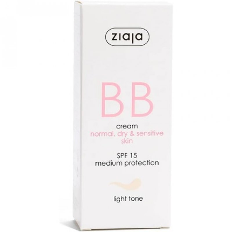 Ziaja BB Cream for Normal, Dry & Sensitive Skin - Light Tone 50ml