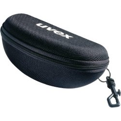 Uvex Glasses Case 9954600 Textile Case Hard Shell with Carabiner Hook Black