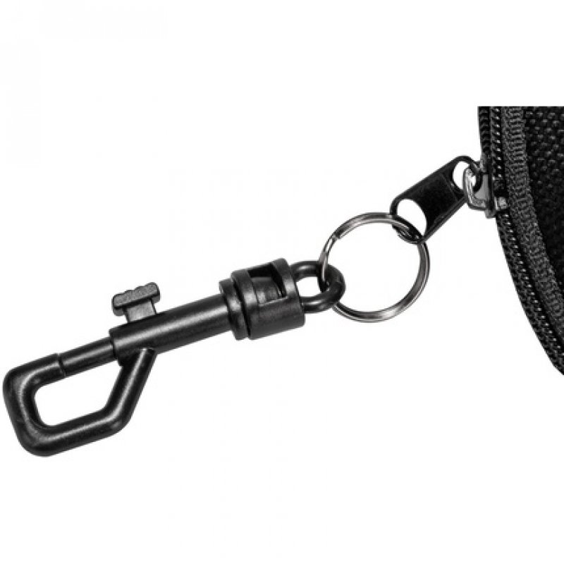 Uvex Glasses Case 9954600 Textile Case Hard Shell with Carabiner Hook Black