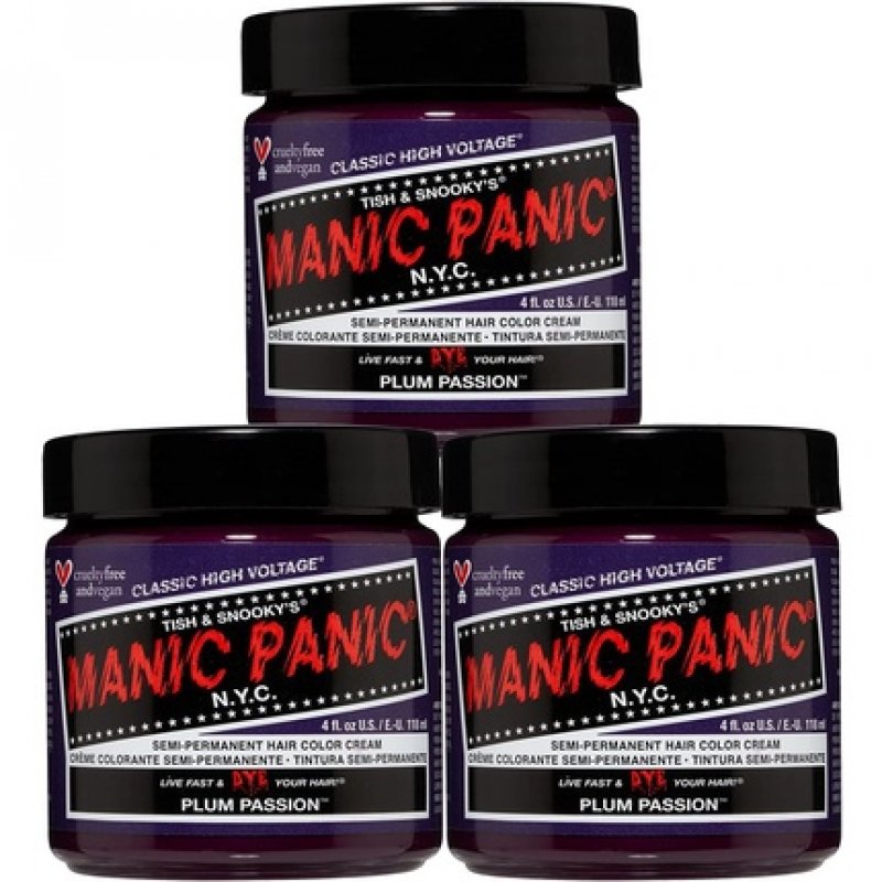 Manic Panic Plum Passion Classic Creme Vegan Cruelty Free Purple Semi Permanent Hair Dye 118ml