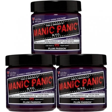 Manic Panic Plum Passion Classic Creme Vegan Cruelty Free Purple Semi Permanent Hair Dye 118ml