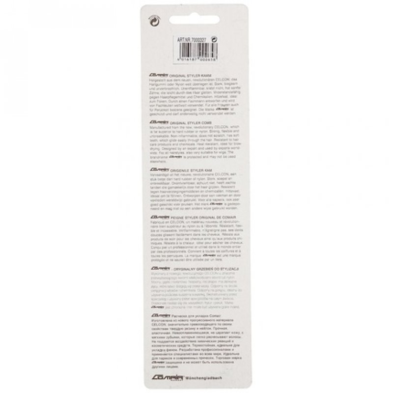 Comair Blue Profi-Line 301 Teasing Fork Comb