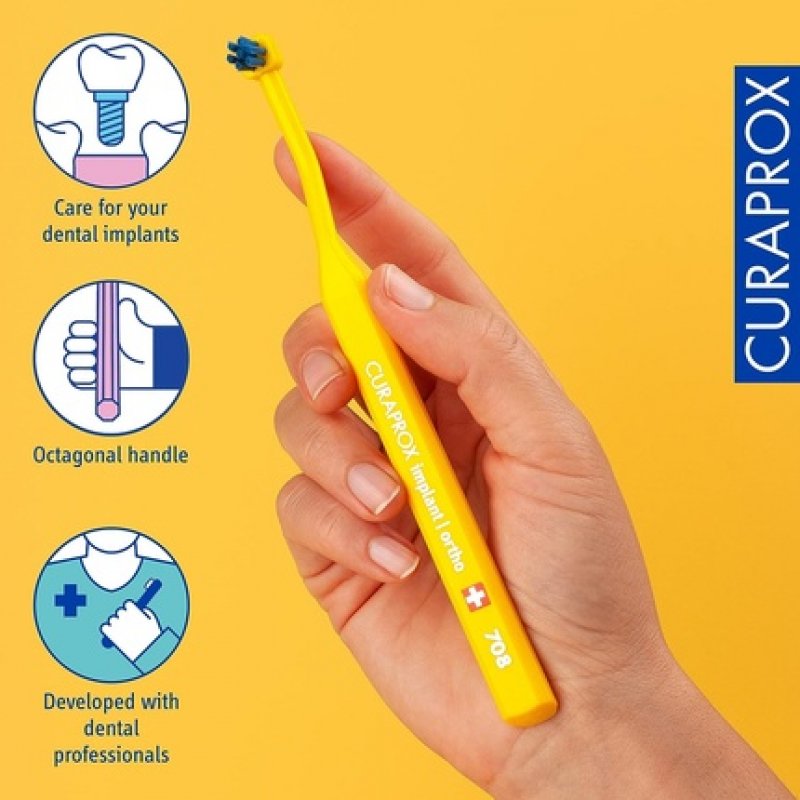 Curaprox CS708 Implant/Ortho Brush Multicolor
