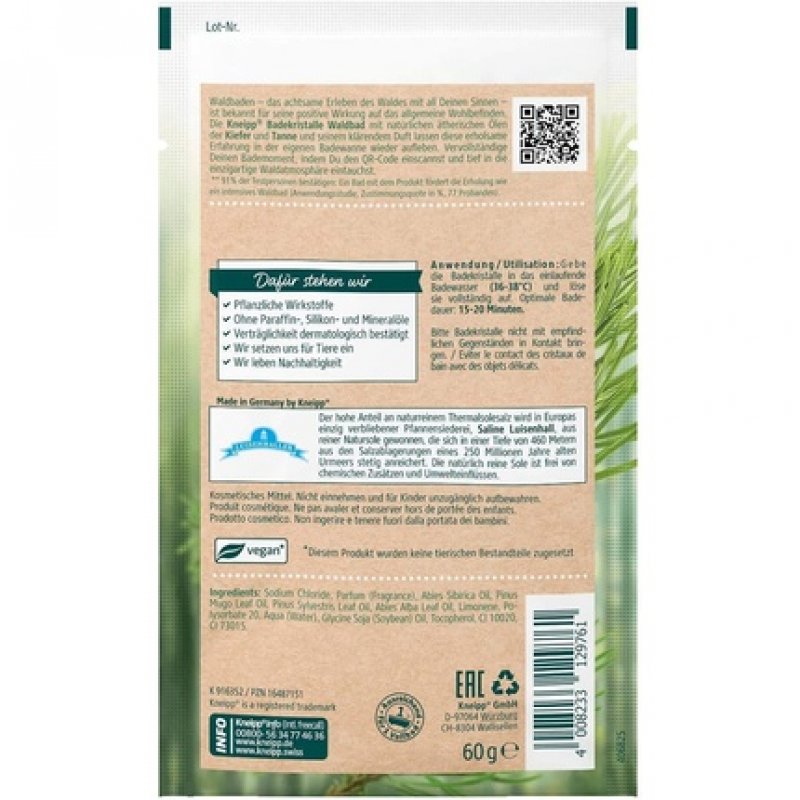 Kneipp Bath Crystals Forest Bath Pine and Fir 60g