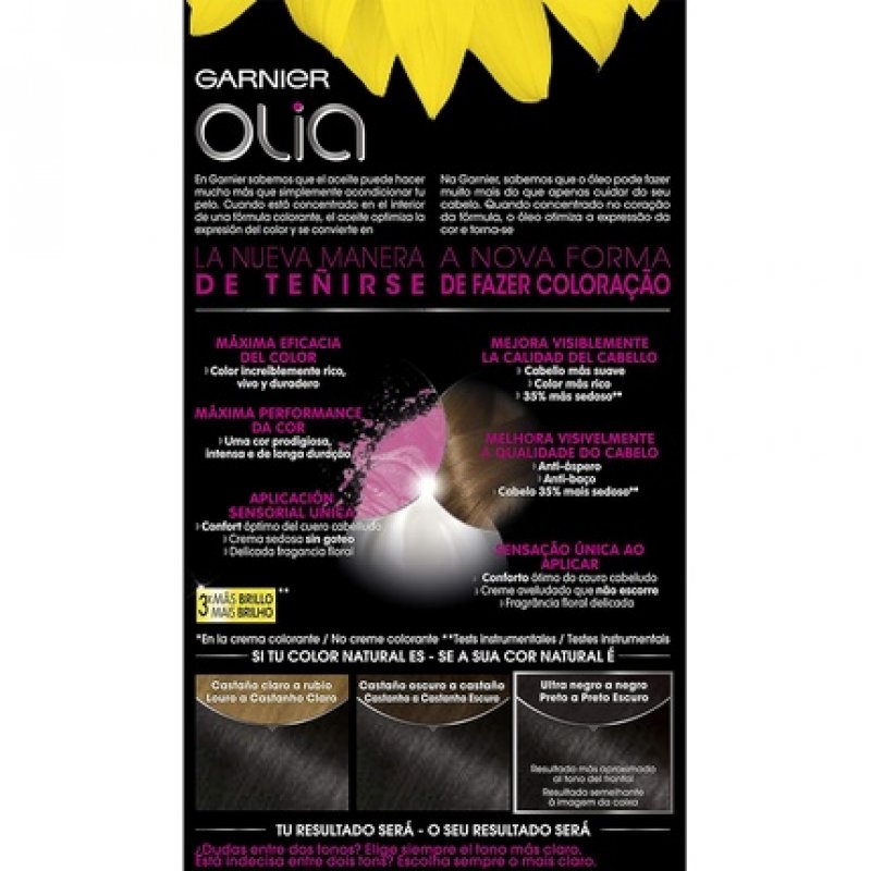 Garnier Olia Hair Dye Kit 250g Number 1.0 Black Ebony