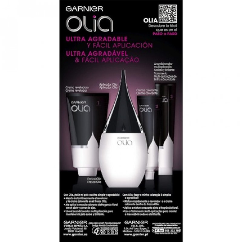 Garnier Olia Hair Dye Kit 250g Number 1.0 Black Ebony