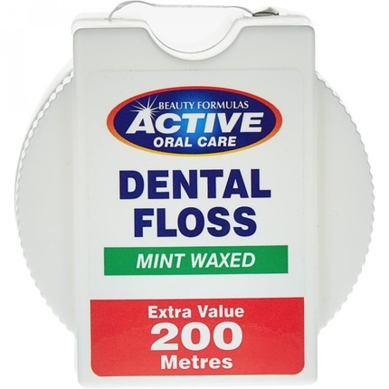 Beauty Formulas Active Oral Care Mint Waxed Dental Floss 200m