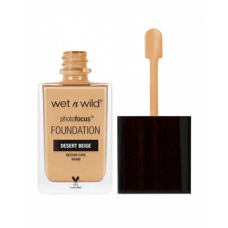 Wet 'n' Wild Photo Focus Foundation Matte High-Coverage Foundation with Light-Adjusting Complex Matte Finish Vegan