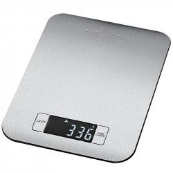 ProfiCook PC-KW 1061 Digital Kitchen Scale with Large LCD Display Stainless Steel Weighing Surface Tara Function