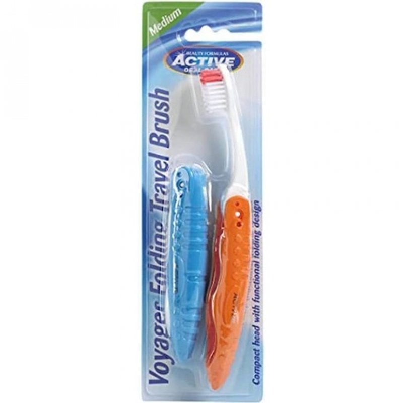 Beauty Formulas Active Oral Care Voyager Folding Travel Toothbrush 2-Pieces - Assorted