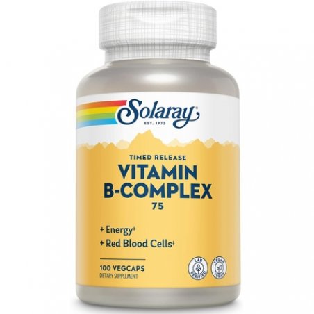Solaray Vitamin B-Complex 75mg Timed-Release for Hair, Skin, Nails, Nerves, Immune Function