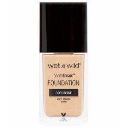 Wet 'n' Wild Photo Focus Foundation Matte High-Coverage Foundation with Light-Adjusting Complex Matte Finish Vegan Soft
