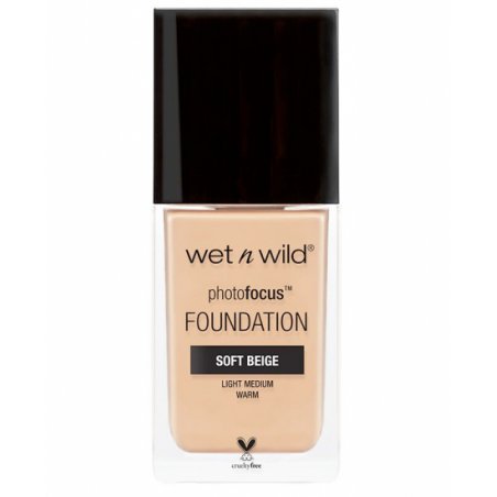 Wet 'n' Wild Photo Focus Foundation Matte High-Coverage Foundation with Light-Adjusting Complex Matte Finish Vegan Soft
