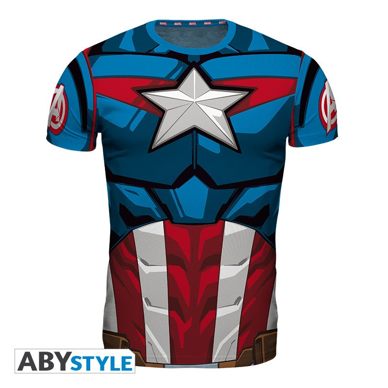 MARVEL - T-Shirt COSPLAY - Captain America (S)
