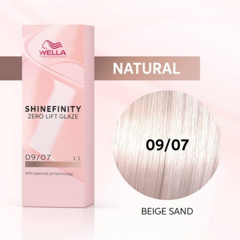 Wella Shinefinity Zero Lift Glaze Semi-permanent Hair Color 09/07 Beige Sand 60ml
