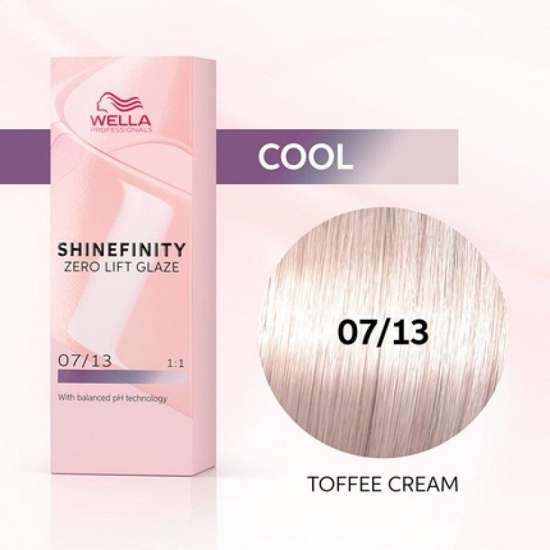 Wella Shinefinity Toffee Cream 07/13 Medium Ash Blonde Golden 60ml