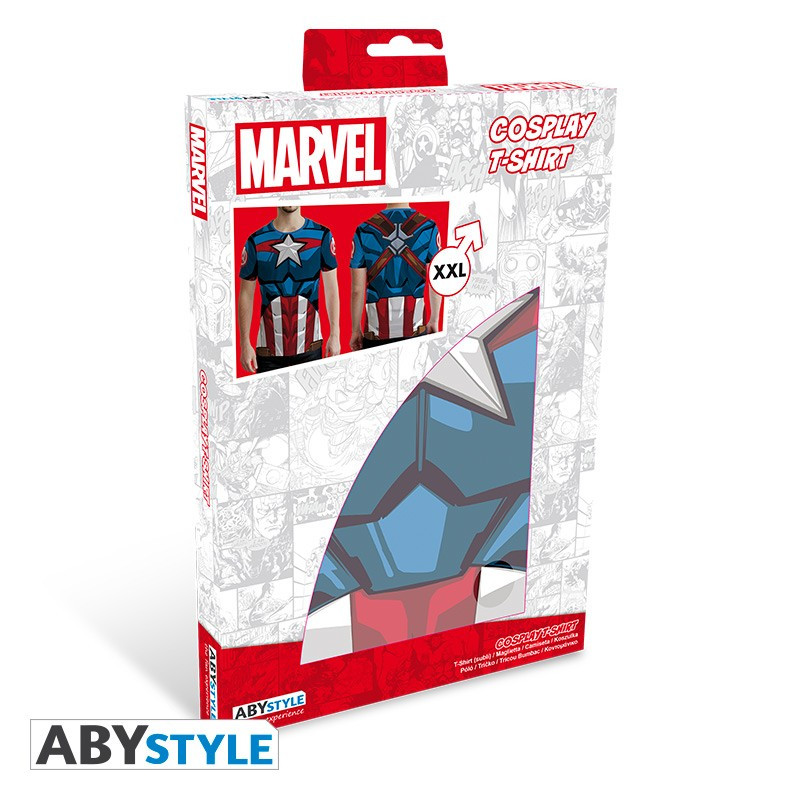 MARVEL - T-Shirt COSPLAY - Captain America (S)