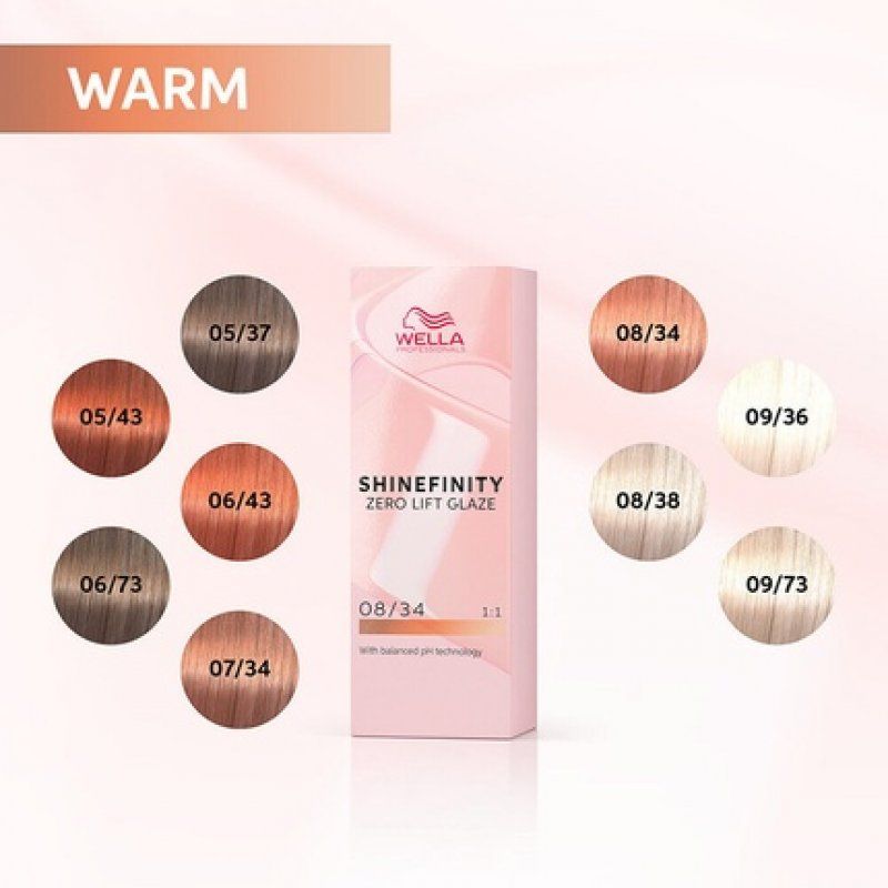 WELLA SHINEFINITY Paprika Spice 07/34 Medium Golden Copper Blonde (60ml) Demi-Permanent Color