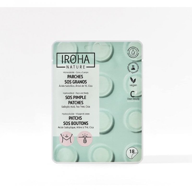 Iroha Nature SOS Grain Patches with Salicylic Acid, Tea Tree and Centella Asiatica