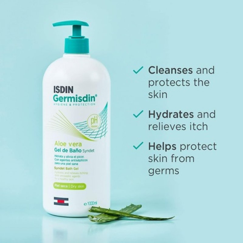 ISDIN Germisdin Aloe Vera Soap-free Antiseptic Shower Gel 1000ml