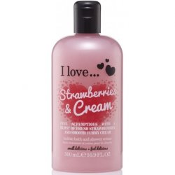 I Love Originals Strawberries & Cream Bath & Shower Crème with Natural Fruit Extracts and Vitamin B5 500ml