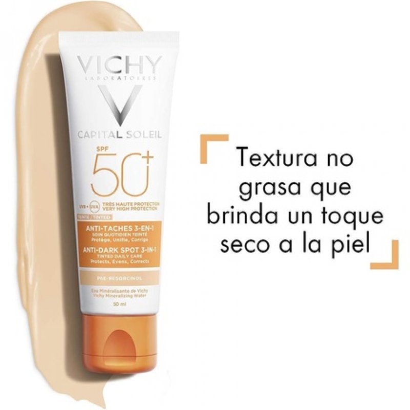 Vichy Ideal Soleil Colored Anti-Spot Treatment 3 In 1 SPF 50 50ml