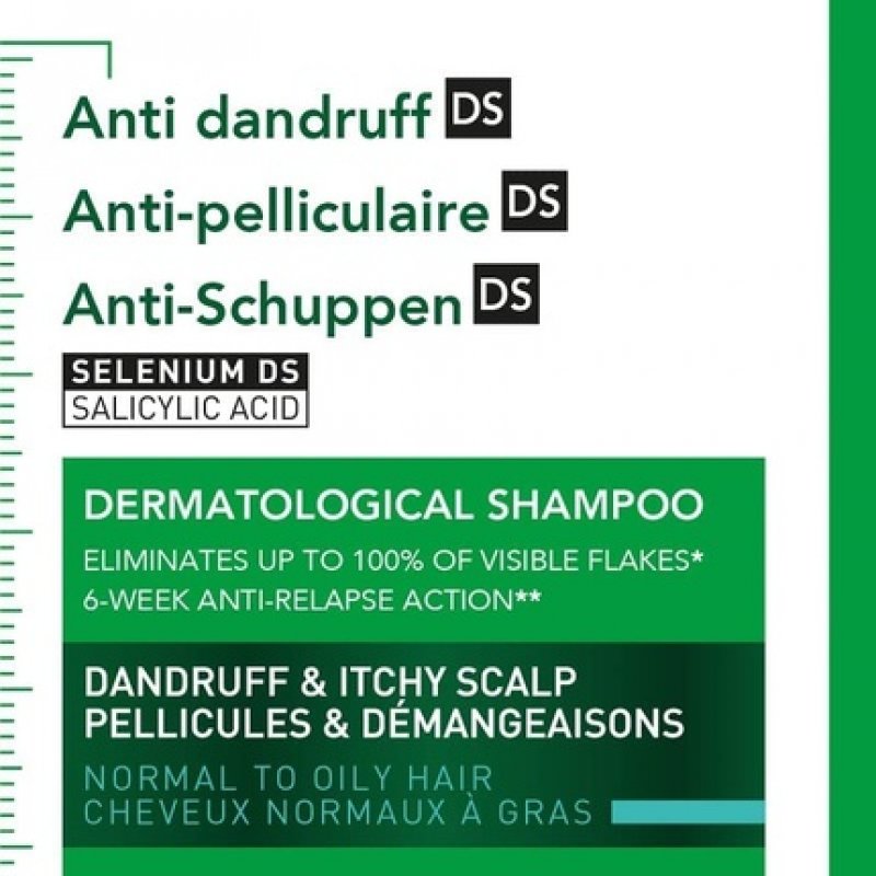 Vichy Dercos Anti-Dandruff Treatment Shampoo for Normal to Oily Hair Refill 500ml