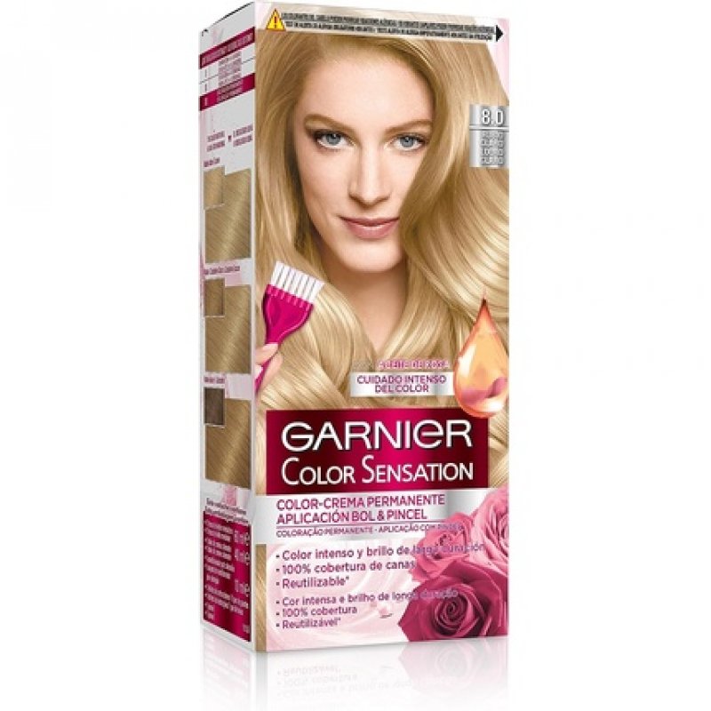 Garnier Color Sensation Permanent Colouring 8.0 Luminous Blonde 1 Count