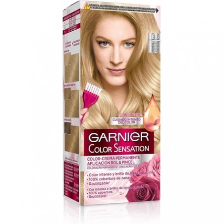 Garnier Color Sensation Permanent Colouring 8.0 Luminous Blonde 1 Count