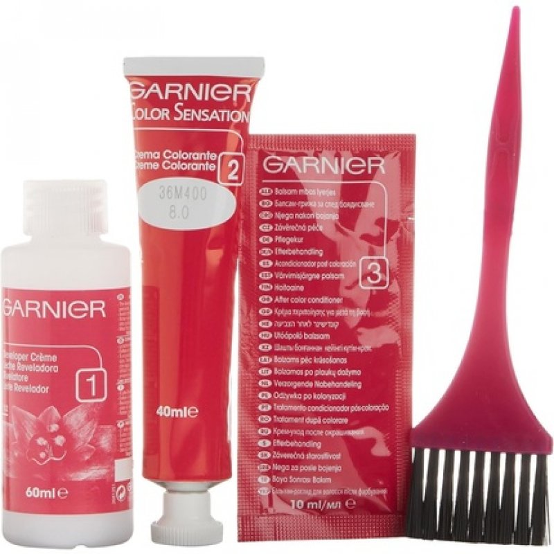 Garnier Color Sensation Permanent Colouring 8.0 Luminous Blonde 1 Count