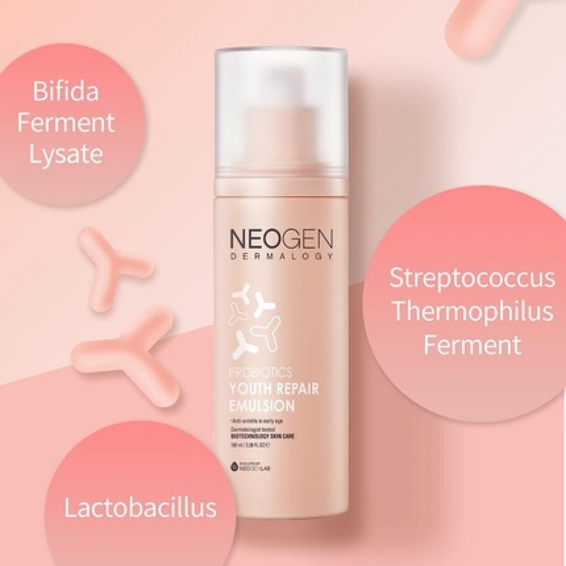 DERMALOGY by NEOGENLAB Probiotics Youth Repair Emulsion 3.38 Fl Oz (100ml) with Collagen
