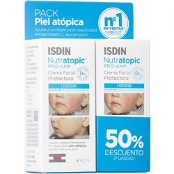 Isdin Nutratopic Pro-AMP Atopic Skin Face Cream 50ml - Pack of 2