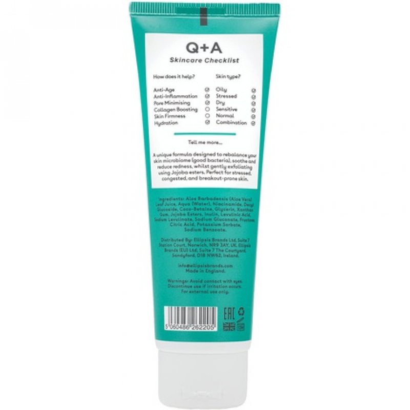 Q A Niacinamide Gentle Exfoliating Cleanser with Inulin and Fructose 125ml