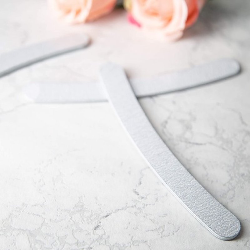 T4B MIMO Banana Shaped Nail File in Zebra Color with 180/240 Grit