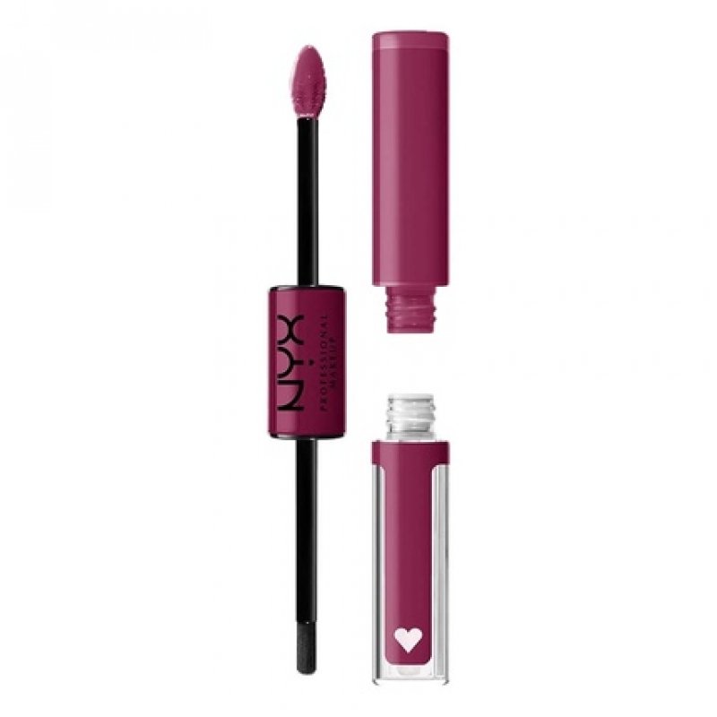 NYX Professional Makeup Shine Loud Long-Lasting Liquid Lipstick with Clear Lip Gloss Perfect Berry