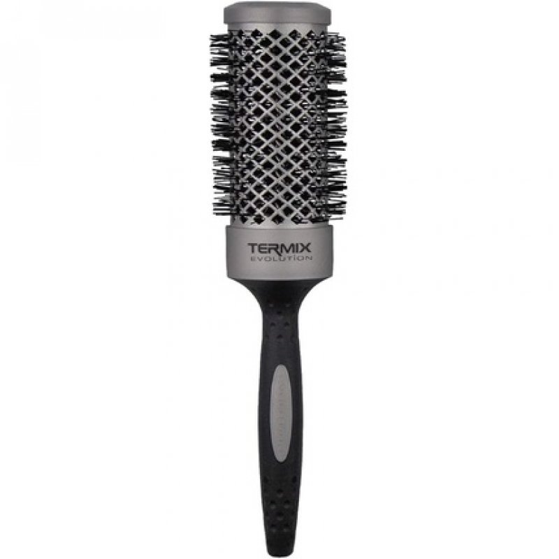 Termix Evolution Basic Hairbrush for Normal Hair with Ionized Bristles Black Gray 43mm