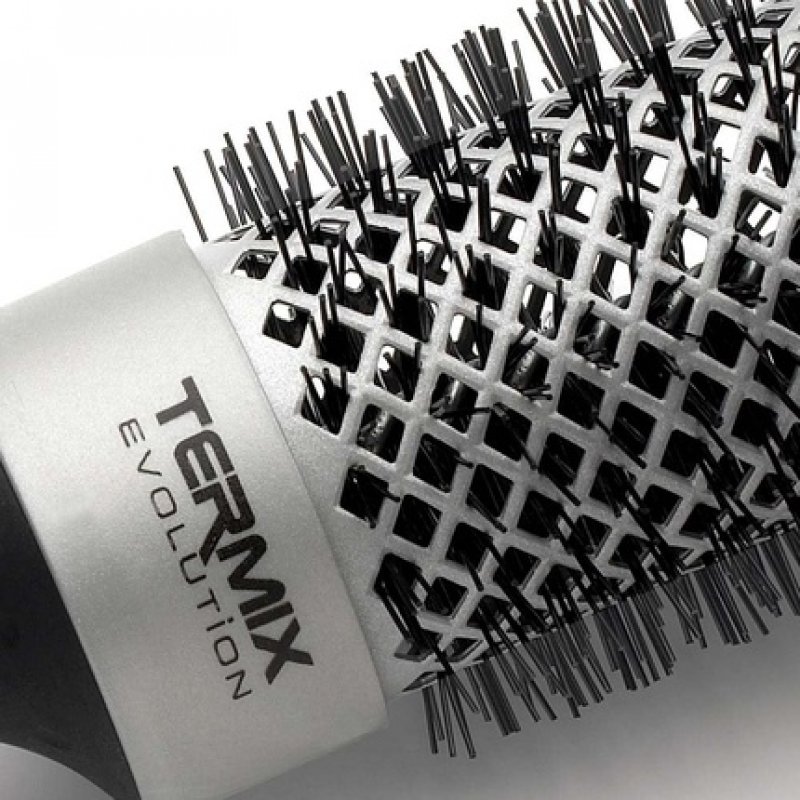Termix Evolution Basic Hairbrush for Normal Hair with Ionized Bristles Black Gray 43mm