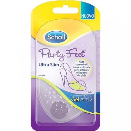 Scholl Party Feet Ultra Slim Gel Forefoot Sole Protection Pads for High Heels 1 Pair