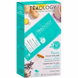 Teaology Purity Shower Body Wipe 10 Pack Yoga Care Vegan Natural Cosmetics
