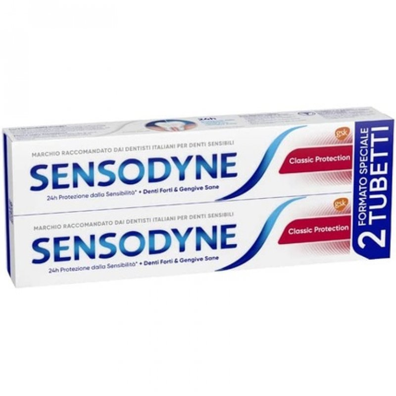 Sensodyne Classic Protection Daily Toothpaste for Sensitive Teeth 75ml - Pack of 2