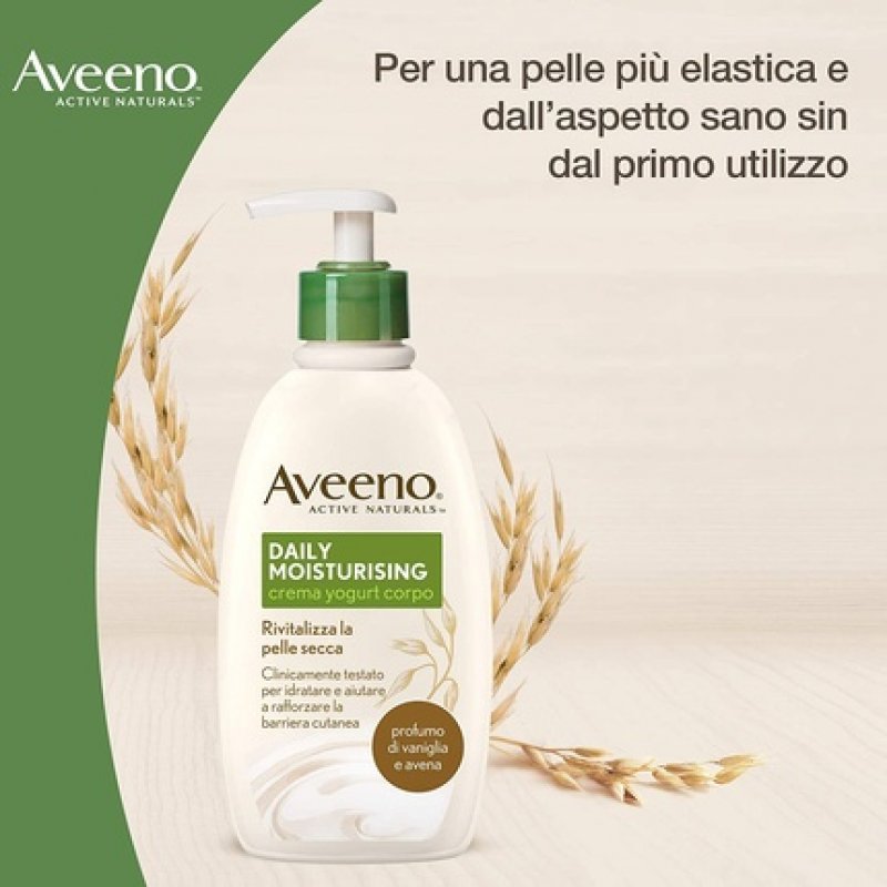 Aveeno Daily Moisturising Body Cream with Yogurt Vanilla and Oat Scent 300ml