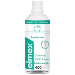 Elmex Sensitive Original Mouthwash 3 x Protection against Cavities Fluoride from Amines without Dyes Relieves Tooth