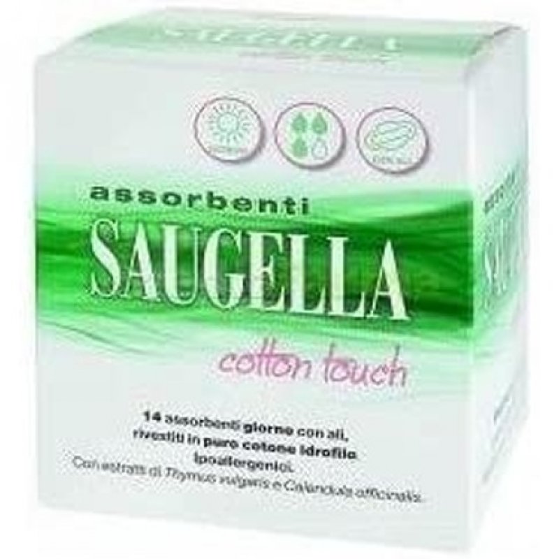 Saugella Day Absorbent Pads with Wings 14 Pieces