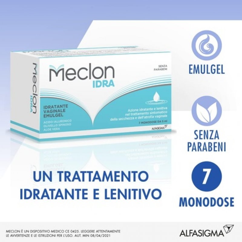Alfasigma Meclon Idra Moisturizing Emulgel for Vaginal Dryness 7 Monodose