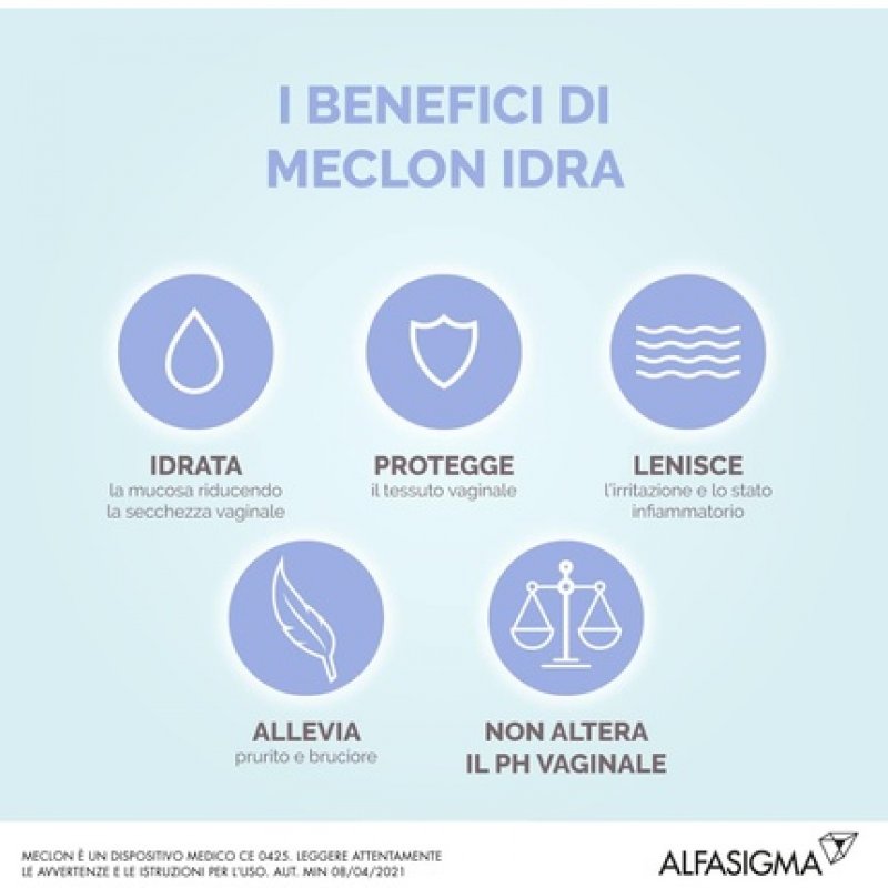 Alfasigma Meclon Idra Moisturizing Emulgel for Vaginal Dryness 7 Monodose