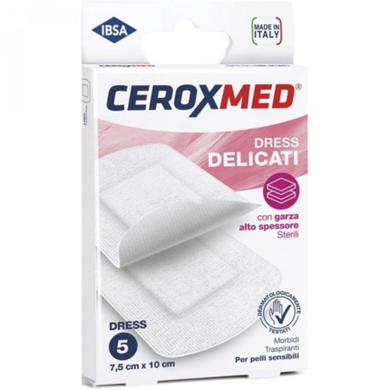 Ceroxmed Delicate Dressing Compresses 7.5x10cm - Pack of 5